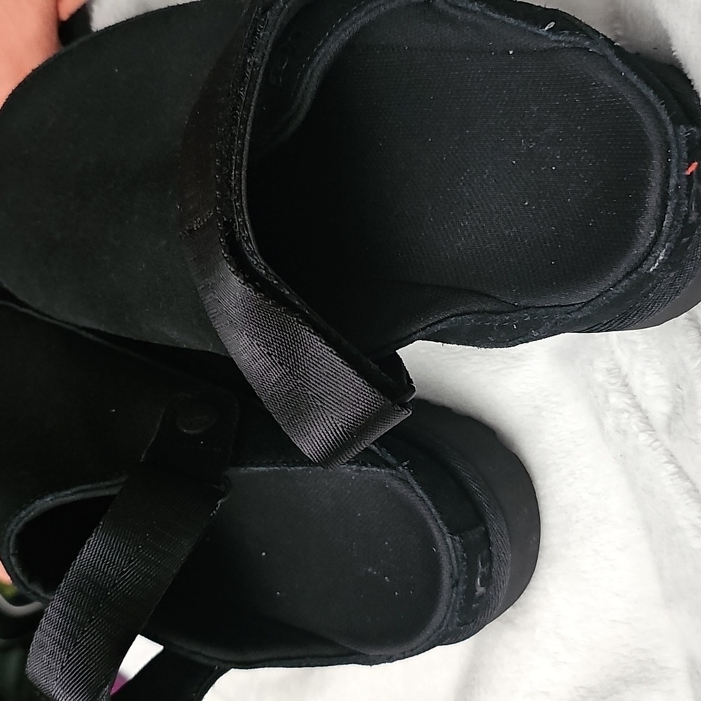 UGG Black Suede Slip-On Shoes - Picture 3 of 5